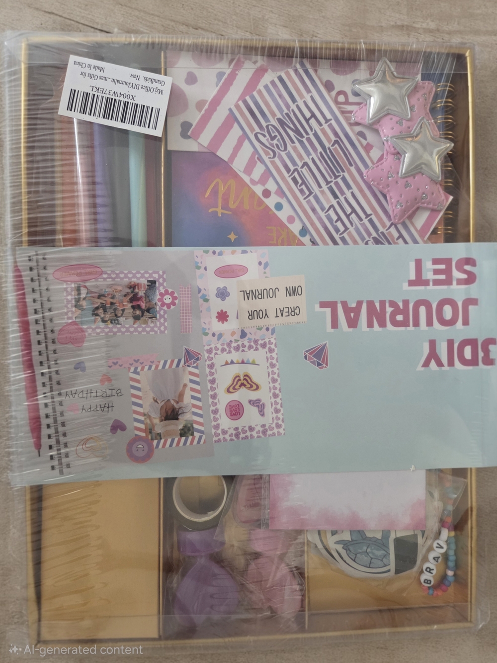 DIY Journal Set - Pink & Purple Craft Kit by
